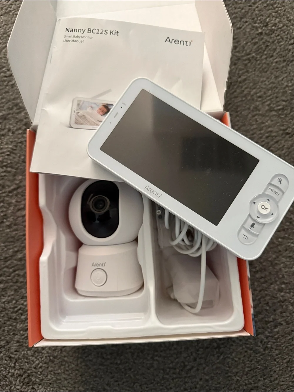 Arenti Nanny BC12S Kit Baby Monitor - White-New in the Box!